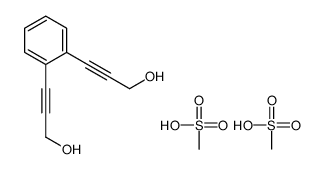 3-[2-(3-hydroxyprop-1-ynyl)phenyl]prop-2-yn-1-ol,methanesulfonic acid Structure