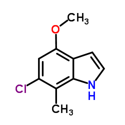 6-Chloro-4-methoxy-7-methyl-1H-indole结构式