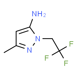 3-Methyl-1-(2,2,2-trifluoroethyl)-1H-pyrazol-5-amine结构式