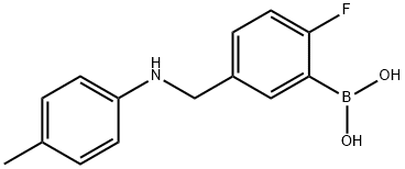 (2-fluoro-5-((p-tolylamino)methyl)phenyl)boronic acid Structure