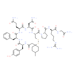 argipressin, (1-mercapto-4-methylcyclohexaneacetic acid)(1)- Structure