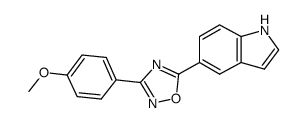 5-[3-(4-methoxyphenyl)-1,2,4-oxadiazol-5-yl]-1H-indole结构式