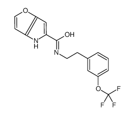 N-[2-[3-(trifluoromethoxy)phenyl]ethyl]-4H-furo[3,2-b]pyrrole-5-carboxamide结构式