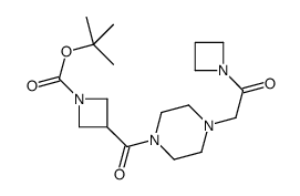 tert-butyl 3-[4-[2-(azetidin-1-yl)-2-oxoethyl]piperazine-1-carbonyl]azetidine-1-carboxylate Structure
