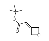 tert-butyl 2-(oxetan-3-ylidene)acetate structure