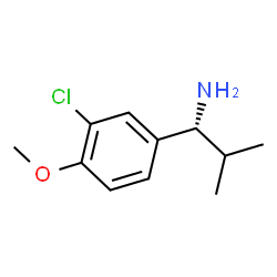 (1R)-1-(3-CHLORO-4-METHOXYPHENYL)-2-METHYLPROPYLAMINE结构式