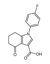 1-(4-fluorophenyl)-4-oxo-4,5,6,7-tetrahydro-1H-indole-3-carboxylic acid Structure