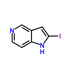 2-碘-1H-吡咯并[3,2-c]吡啶结构式