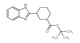 3-(1H-苯并[d]咪唑-2-基)哌啶-1-羧酸叔丁酯结构式