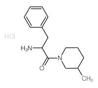 2-Amino-1-(3-methyl-1-piperidinyl)-3-phenyl-1-propanone hydrochloride Structure