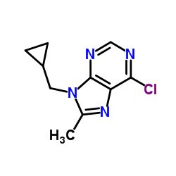 6-Chloro-9-cyclopropylmethyl-9H-purine structure