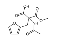 2-acetamido-2-(furan-2-ylmethyl)-3-methoxy-3-oxopropanoic acid Structure