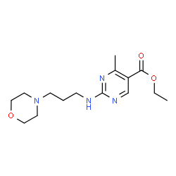 Ethyl 4-methyl-2-[(3-morpholin-4-ylpropyl)amino]-pyrimidine-5-carboxylate结构式