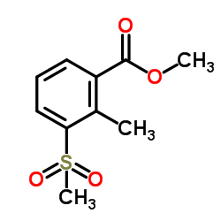 Methyl 2-methyl-3-(methylsulfonyl)benzoate结构式