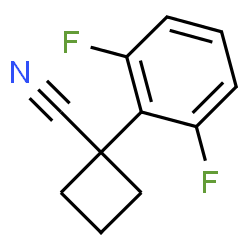 1-(2,6-fluorophenyl)cyclobutane-1-carbonitrile Structure