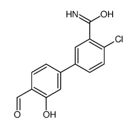 2-chloro-5-(4-formyl-3-hydroxyphenyl)benzamide Structure