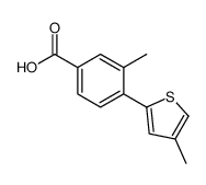 3-Methyl-4-(4-methyl-2-thienyl)benzoic acid Structure