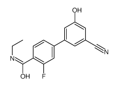 4-(3-cyano-5-hydroxyphenyl)-N-ethyl-2-fluorobenzamide结构式
