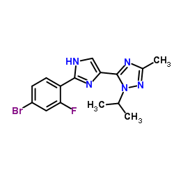 1H-1,2,4-Triazole, 5-[2-(4-bromo-2-fluorophenyl)-1H-imidazol-5-yl]-3-Methyl-1-(1-Methylethyl)- picture