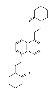 2,2'-(naphthalene-1,5-diylbis(ethane-2,1-diyl))dicyclohexanone Structure