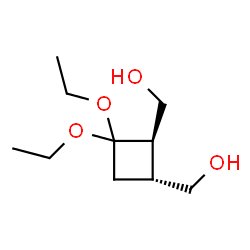 1,2-Cyclobutanedimethanol,3,3-diethoxy-,(1R-trans)-(9CI) Structure