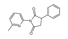 1-(6-methylpyridin-2-yl)-3-phenylpyrrolidine-2,5-dione结构式