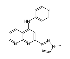 [2-(1-methyl-1H-pyrazol-3-yl)-[1,8]naphthyridin-4-yl]-pyridin-4-yl-amine结构式