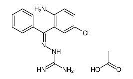 acetic acid,2-[[(2-amino-5-chlorophenyl)-phenylmethylidene]amino]guanidine Structure