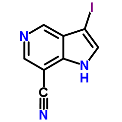 3-Iodo-1H-pyrrolo[3,2-c]pyridine-7-carbonitrile结构式