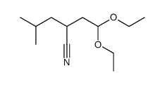 2-(2,2-diethoxyethyl)-4-methylpentanenitrile Structure