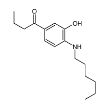 1-[4-(hexylamino)-3-hydroxyphenyl]butan-1-one结构式