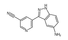 5-(5-amino-1H-indazol-3-yl)pyridine-3-carbonitrile结构式