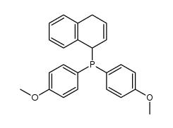 (1,4-dihydro-1-naphthyl)bis(4-methoxyphenyl)phosphine结构式