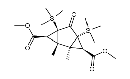 1,2-dimethyl-5-oxo-4,6-di(trimethylsilyl)-trans-tricyclo[4.1.0.02,4]heptane-3-endo-7-exo-dicarboxylic acid dimethyl ester Structure