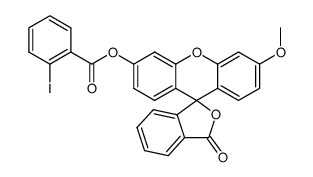 3'-methoxy-3-oxo-3H-spiro[isobenzofuran-1,9'-xanthen]-6'-yl 2-iodobenzoate Structure