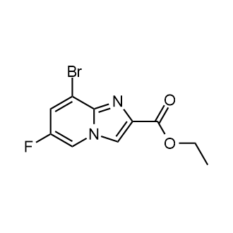8-溴-6-氟咪唑并[1,2-a]吡啶-2-甲酸乙酯结构式
