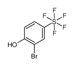 2-Bromo-4-(pentafluoro-λ6-sulfanyl)phenol结构式