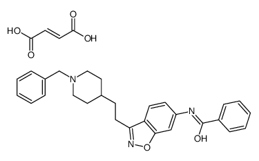 N-[3-[2-(1-benzylpiperidin-4-yl)ethyl]-1,2-benzoxazol-6-yl]benzamide,but-2-enedioic acid结构式