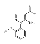 5-AMINO-1-(2-METHOXYPHENYL)-1H-PYRAZOLE-4-CARBOXYLIC ACID结构式