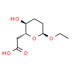 2H-Pyran-2-aceticacid,6-ethoxytetrahydro-3-hydroxy-,[2R-(2alpha,3bta,6bta)]-(9CI) Structure