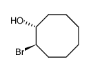 (+/-)-trans-2-bromo-1-hydroxycyclooctane Structure