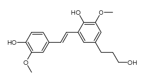 2,4'-dihydroxy-3,3'-dimethoxy-5-(3-hydroxypropyl)stilbene Structure