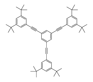 1,3,5-tris[2-(3,5-ditert-butylphenyl)ethynyl]benzene结构式