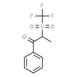 1-Phenyl-2-((trifluoromethyl)sulfonyl)propan-1-one Structure