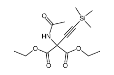 ethyl 2-(acetylamino)-2-(ethoxycarbonyl)-4-(trimethylsilyl)-3-butynoate结构式