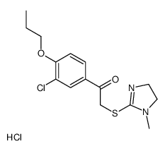 1-(3-chloro-4-propoxy-phenyl)-2-[(1-methyl-4,5-dihydroimidazol-2-yl)su lfanyl]ethanone hydrochloride Structure