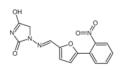 1-[(E)-[5-(2-nitrophenyl)furan-2-yl]methylideneamino]imidazolidine-2,4-dione Structure