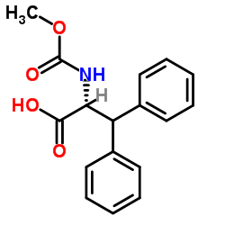 N-(Methoxycarbonyl)-β-phenyl-D-phenylalanine structure