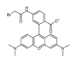 N-[3',6'-二(二甲基氨基)-3-氧代-3H-螺[2-苯并呋喃-1,9'-氧杂蒽]-6-基]-2-溴乙酰胺结构式