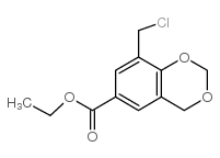 8-(氯甲基)-4H-苯并[d][1,3]二噁英-6-羧酸乙酯结构式
